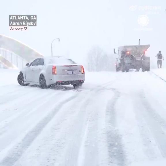 火箭和老鷹的比賽延期！亞特蘭大這雪下得，連車子都走不動(dòng)道了！